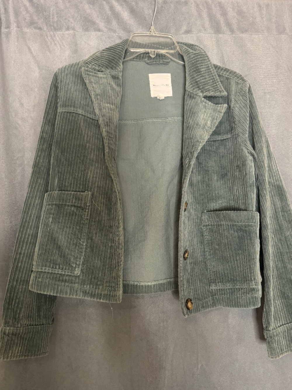 Avec Les Filles Green Corduroy Jacket Size Small